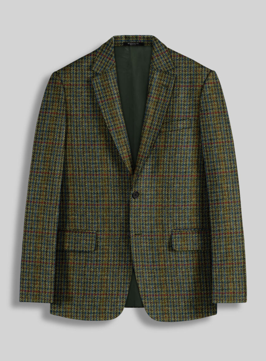 Harris Tweed Moss Green Houndstooth Suit