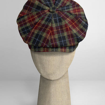 Harris Tweed Oscar Tartan Newsboy Cap