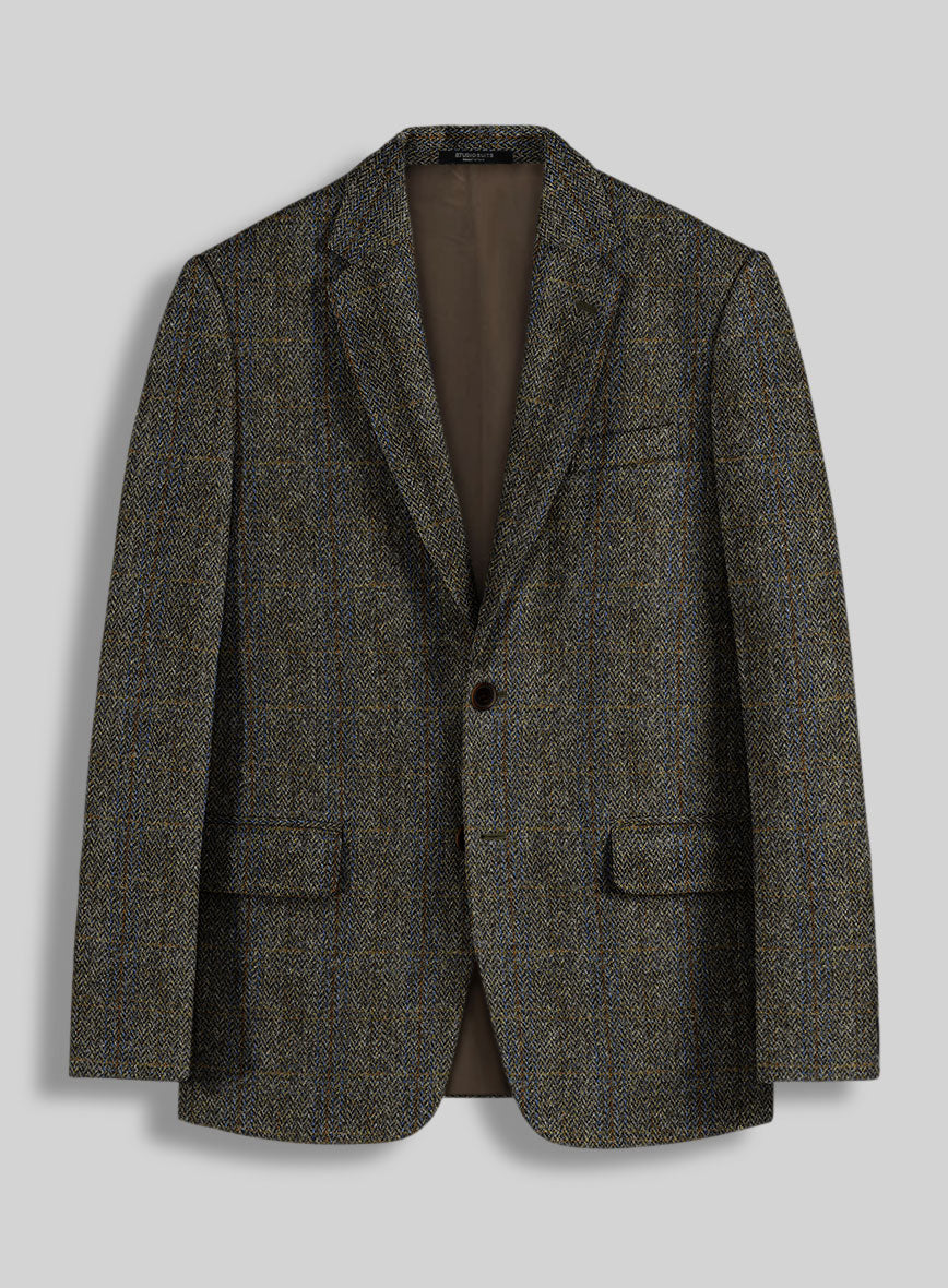 Harris Tweed Ranger Gray Blue Jacket