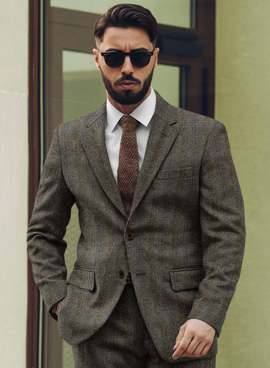 Harris Tweed Ranger Gray Blue Jacket