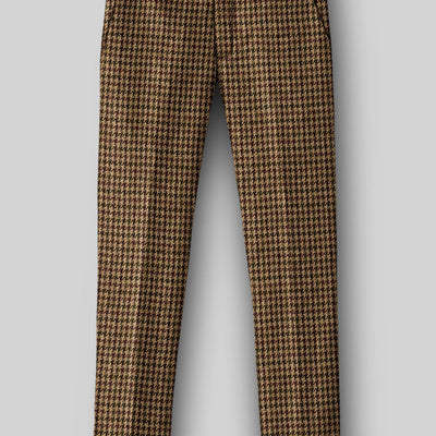 Harris Tweed Russet Houndstooth Pants