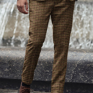 Harris Tweed Russet Houndstooth Pants
