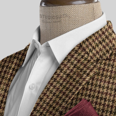 Harris Tweed Russet Houndstooth Suit