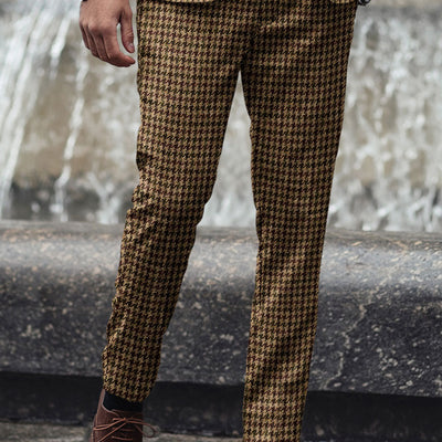 Harris Tweed Russet Houndstooth Suit