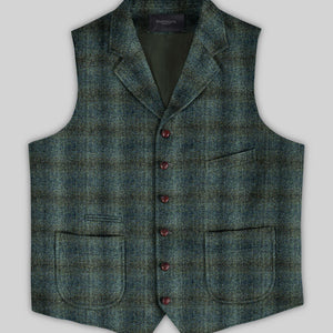 Harris Tweed Scot Green Hunting Vest