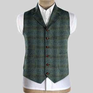 Harris Tweed Scot Green Hunting Vest