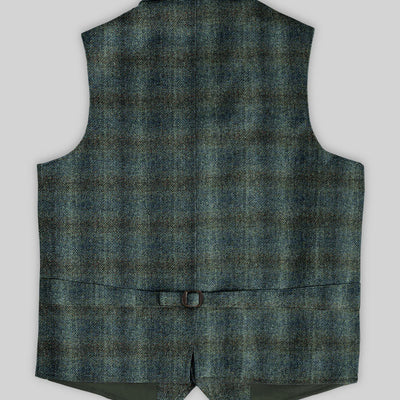 Harris Tweed Scot Green Hunting Vest
