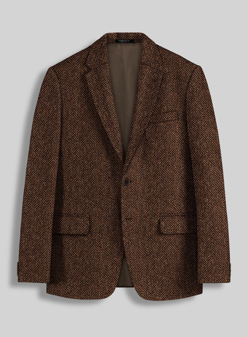 Harris Tweed Walnut Herringbone Jacket