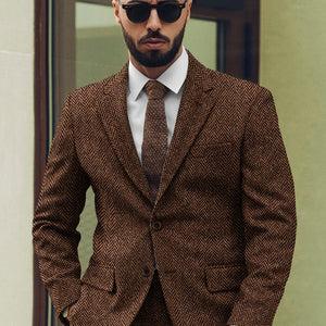 Harris Tweed Walnut Herringbone Jacket