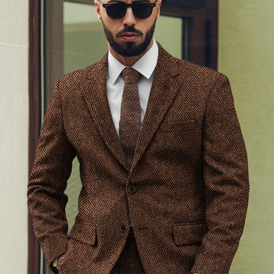 Harris Tweed Walnut Herringbone Jacket