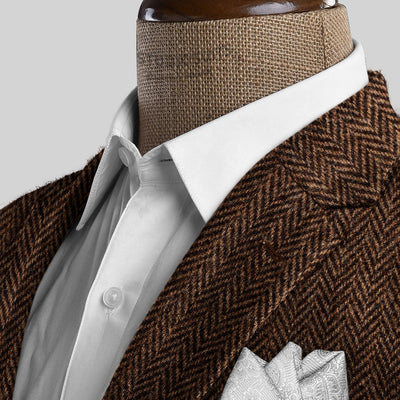 Harris Tweed Walnut Herringbone Jacket