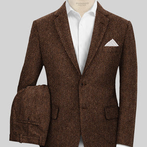 Harris Tweed Walnut Herringbone Suit