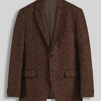 Harris Tweed Walnut Herringbone Suit
