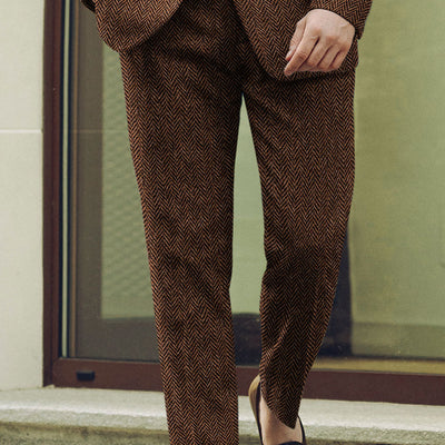 Harris Tweed Walnut Herringbone Suit
