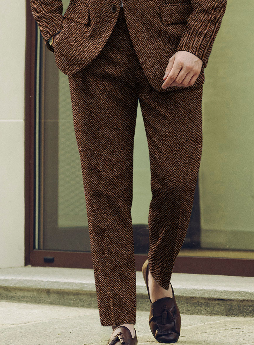 Harris Tweed Walnut Herringbone Suit
