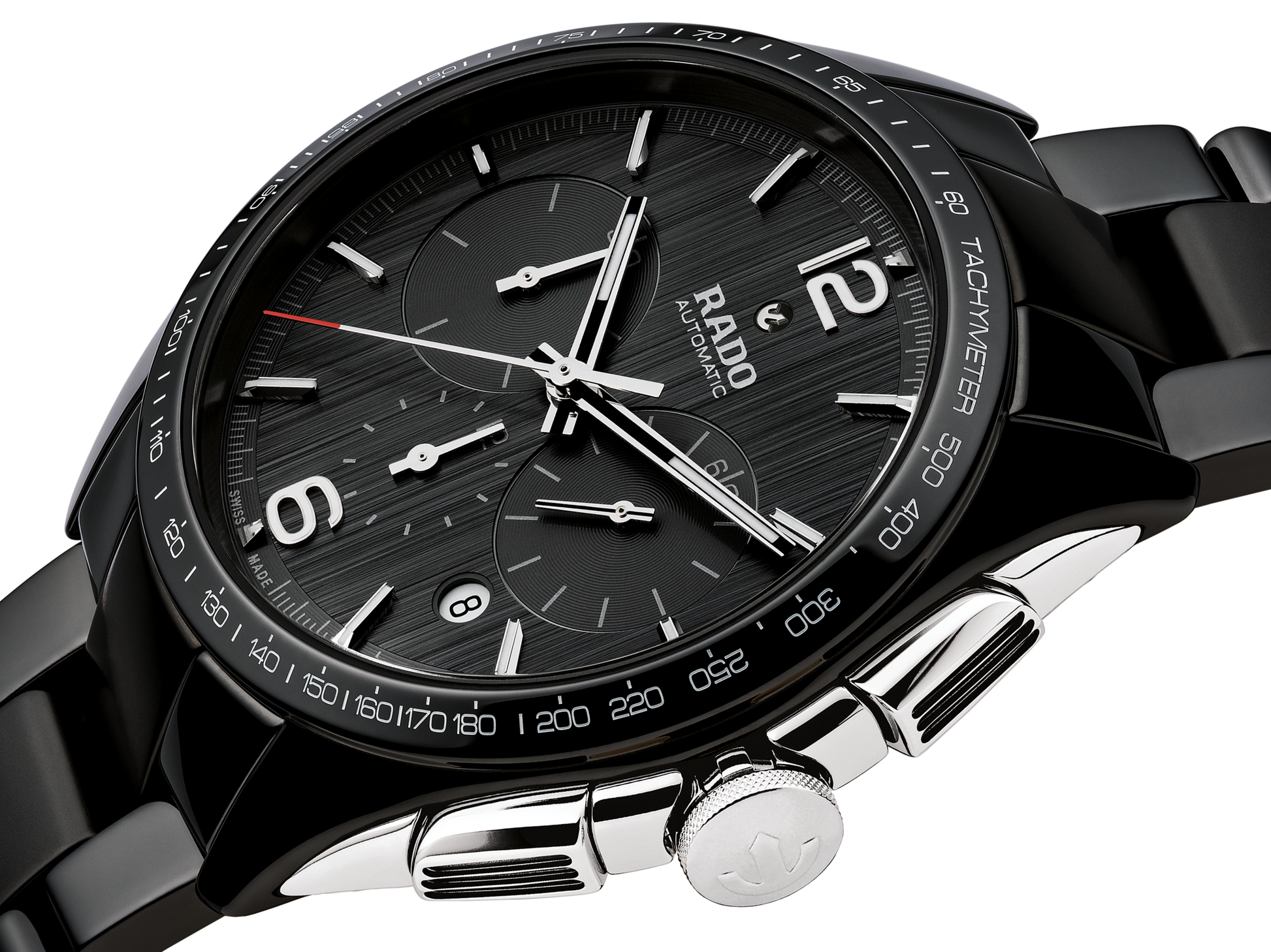 Rado Hyperchrome Black Dial Men 45mm