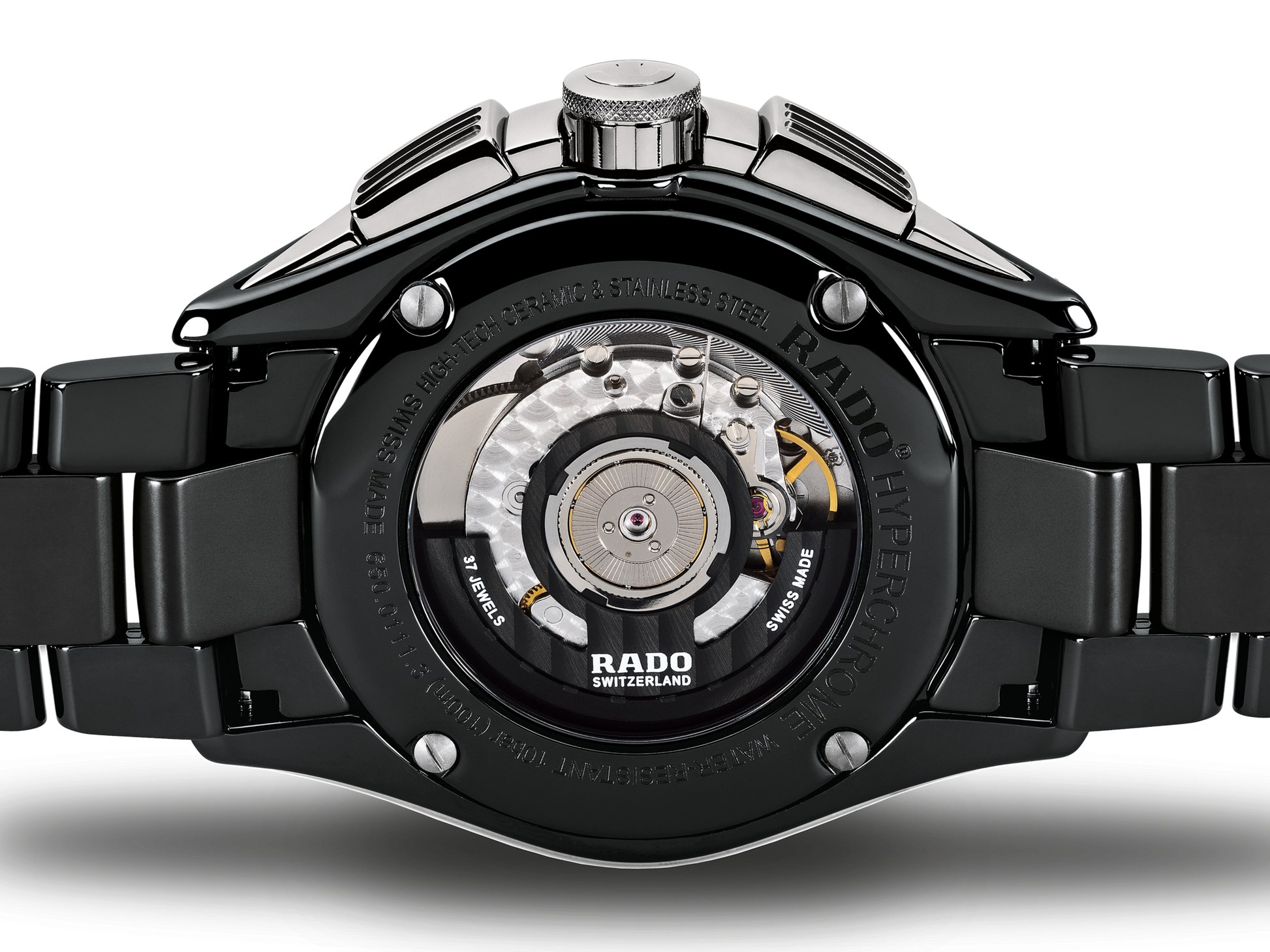 Rado Hyperchrome Black Dial Men 45mm