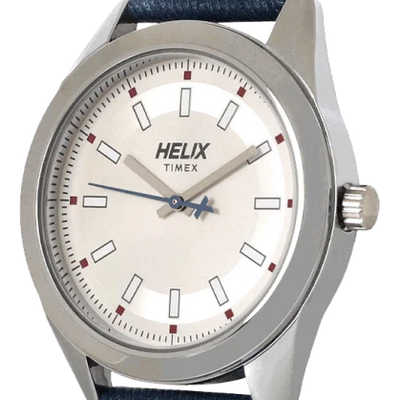 Helix Men White & Silver Dial