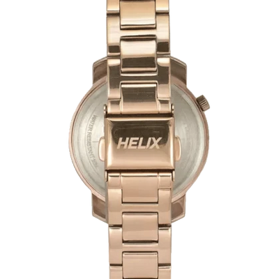 Helix Women Silver Dial Stainless Steel Strap