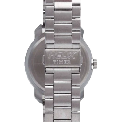 Helix Analog White Dial Stainless Steel Strap