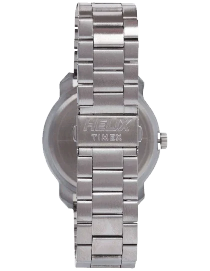 Helix Analog White Dial Stainless Steel Strap