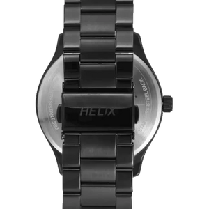 Helix Analog Men Black Stainless Steel