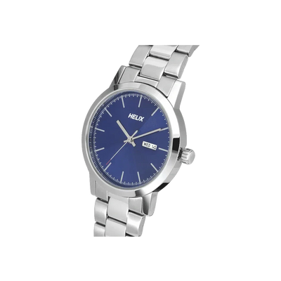 Helix Analog Men 39mm Blue Dial