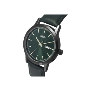 Helix Analog Men 39mm Green Dial