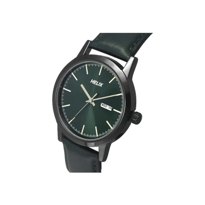 Helix Analog Men 39mm Green Dial