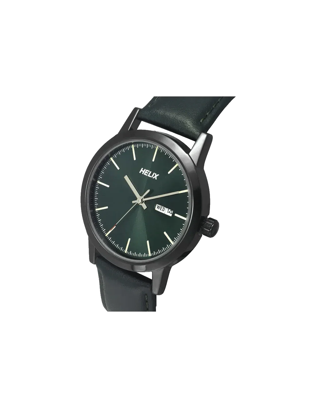 Helix Analog Men 39mm Green Dial