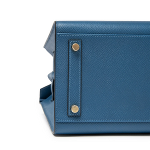 Hermès Paris Sellier Birkin 30 Deep Blue Epsom Leather Gold Hardware