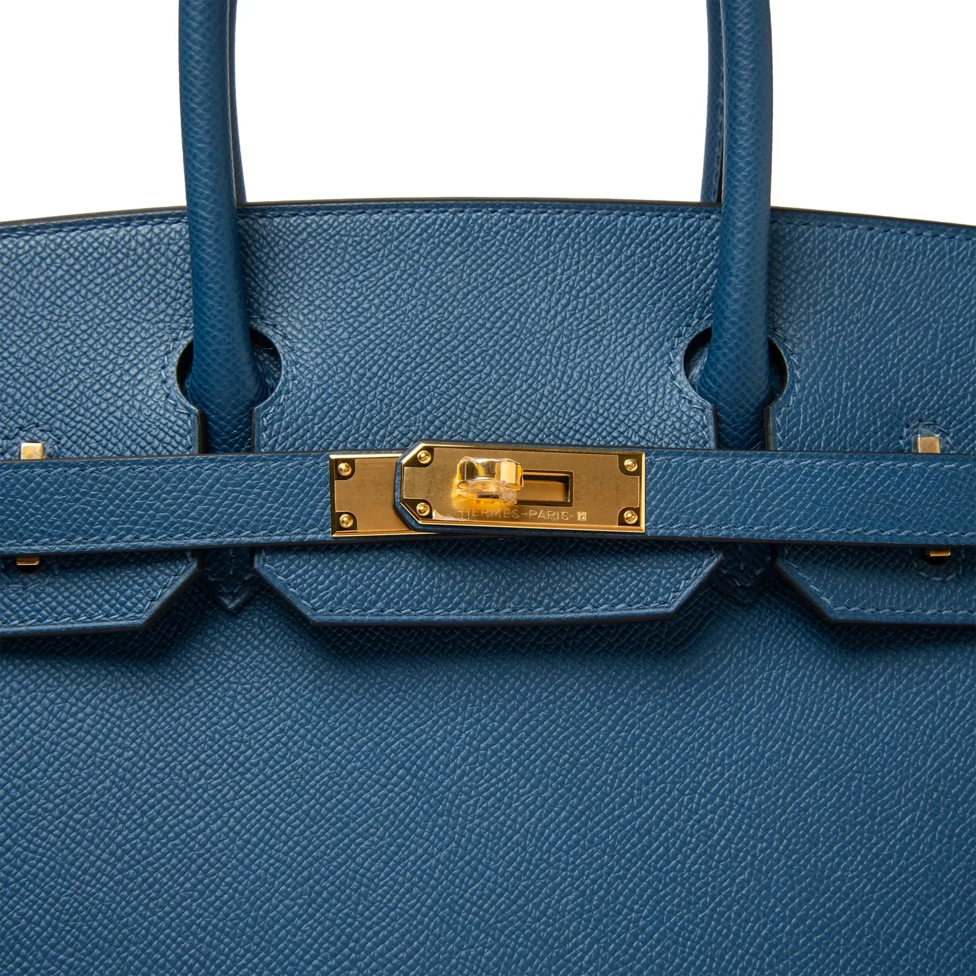 Hermès Paris Sellier Birkin 30 Deep Blue Epsom Leather Gold Hardware