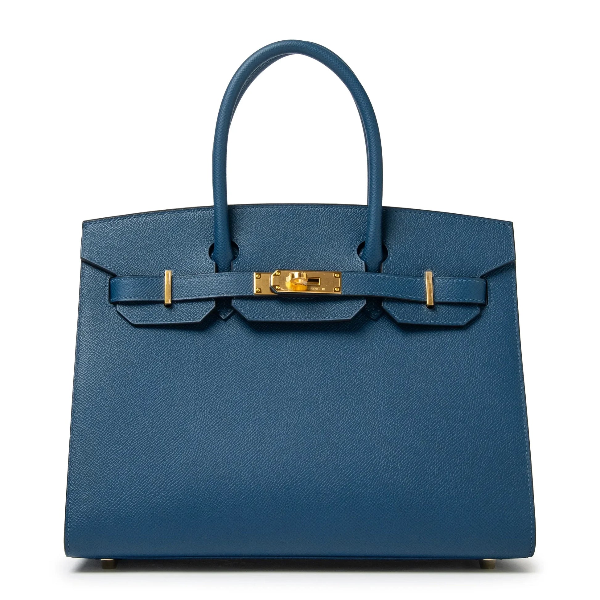 Hermès Paris Sellier Birkin 30 Deep Blue Epsom Leather Gold Hardware
