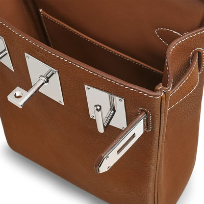 Hermès Hac a Dos PM Barenia Faubourg Fauve Palladium Hardware Backpack