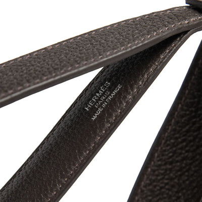 Hermes Kelly Depeches 25 Negonda Calfskin Bai Brun Palladium Hardware