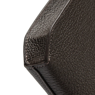 Hermes Kelly Depeches 25 Negonda Calfskin Bai Brun Palladium Hardware