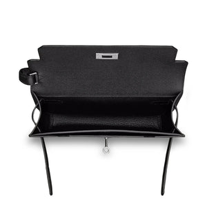 Hermès Paris Kelly Depeches 25 Epsom Black Palladium Hardware