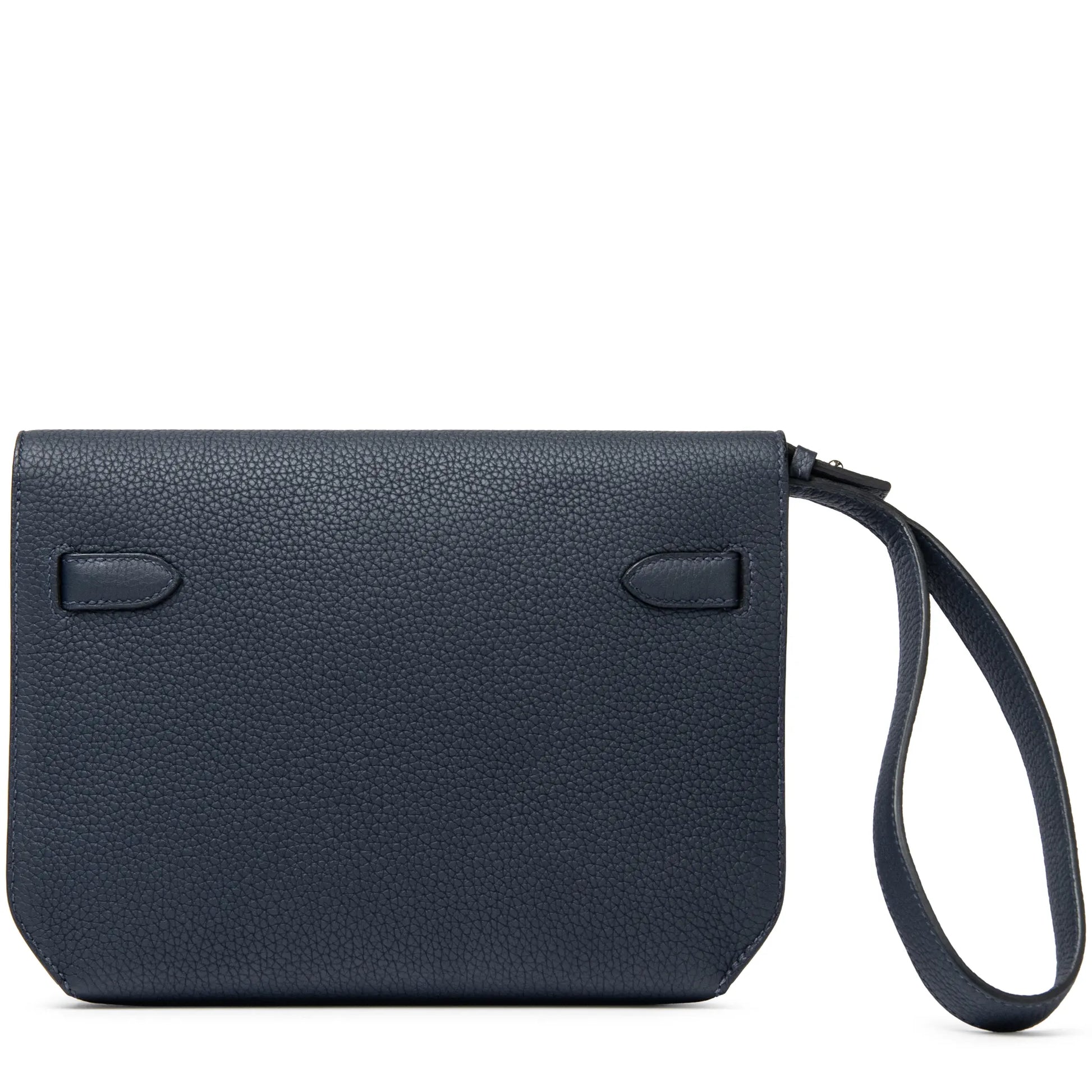 Hermes Kelly Depeches 25 Togo Calfskin Blue Nuit Palladium Hardware