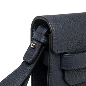 Hermes Kelly Depeches 25 Togo Calfskin Blue Nuit Palladium Hardware