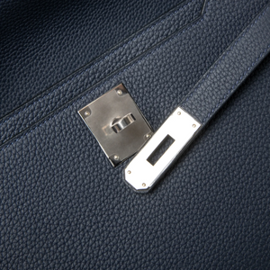 Hermes Kelly Depeches 25 Togo Calfskin Blue Nuit Palladium Hardware