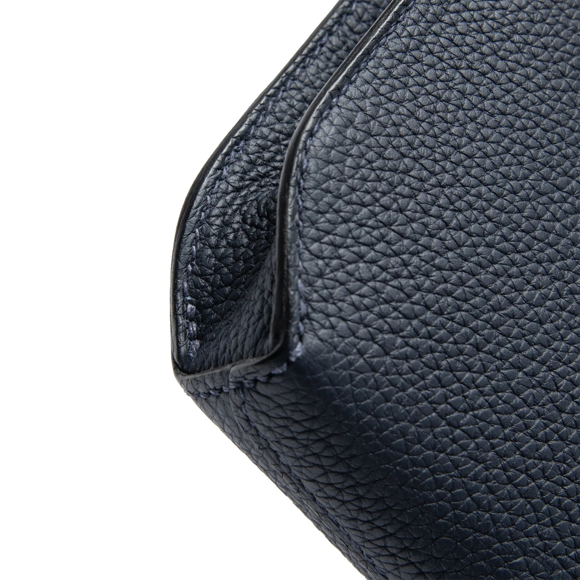 Hermes Kelly Depeches 25 Togo Calfskin Blue Nuit Palladium Hardware