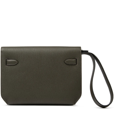 Hermes Kelly Depeches 25 Togo Calfskin Vert De Gris Palladium Hardware