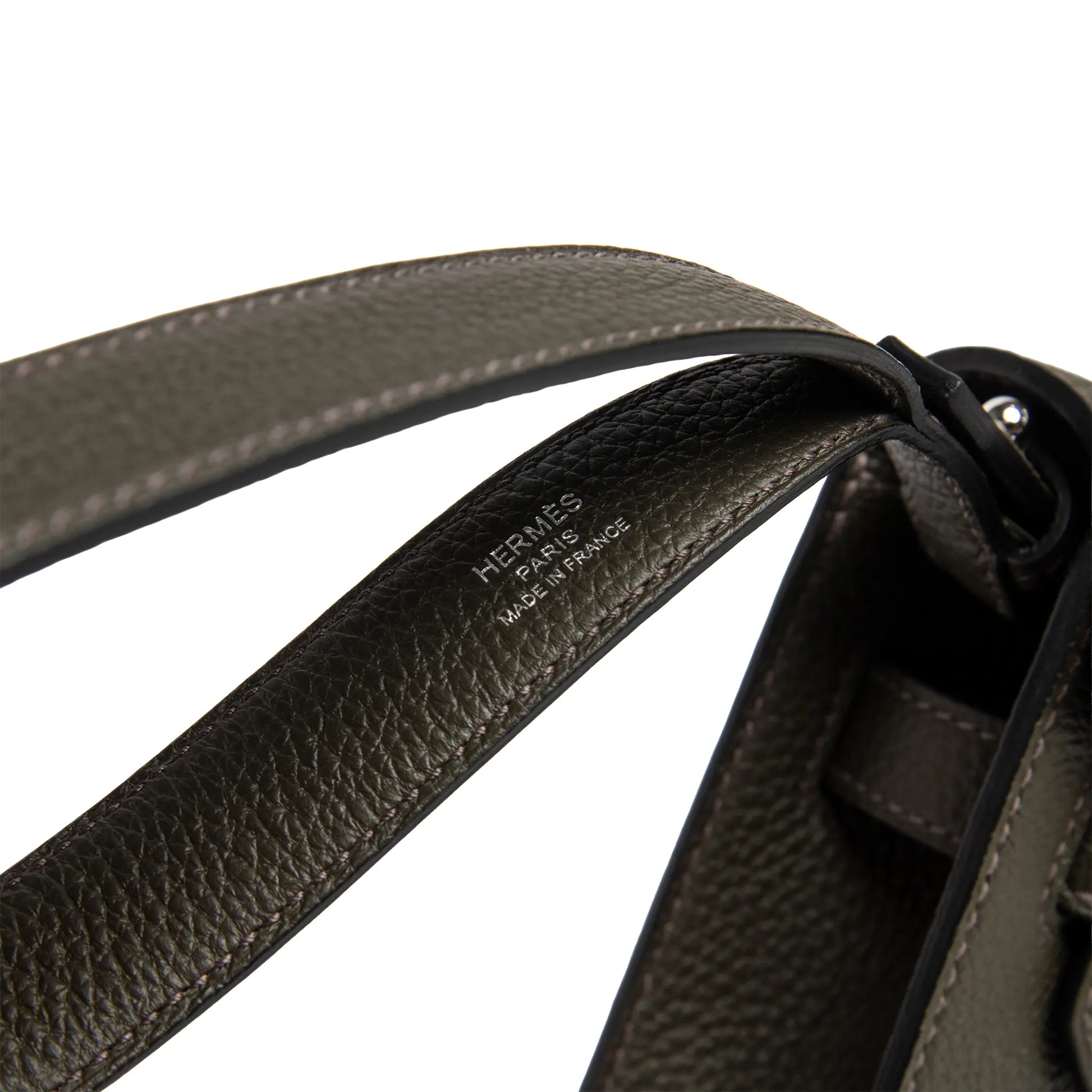 Hermes Kelly Depeches 25 Togo Calfskin Vert De Gris Palladium Hardware