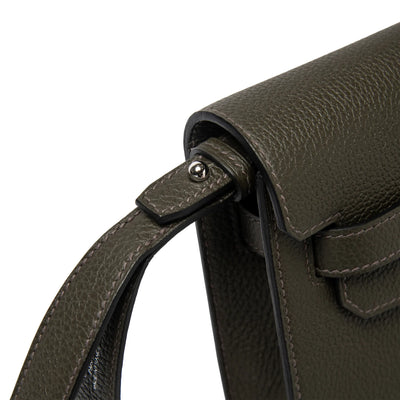 Hermes Kelly Depeches 25 Togo Calfskin Vert De Gris Palladium Hardware