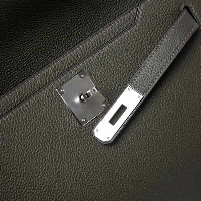 Hermes Kelly Depeches 25 Togo Calfskin Vert De Gris Palladium Hardware