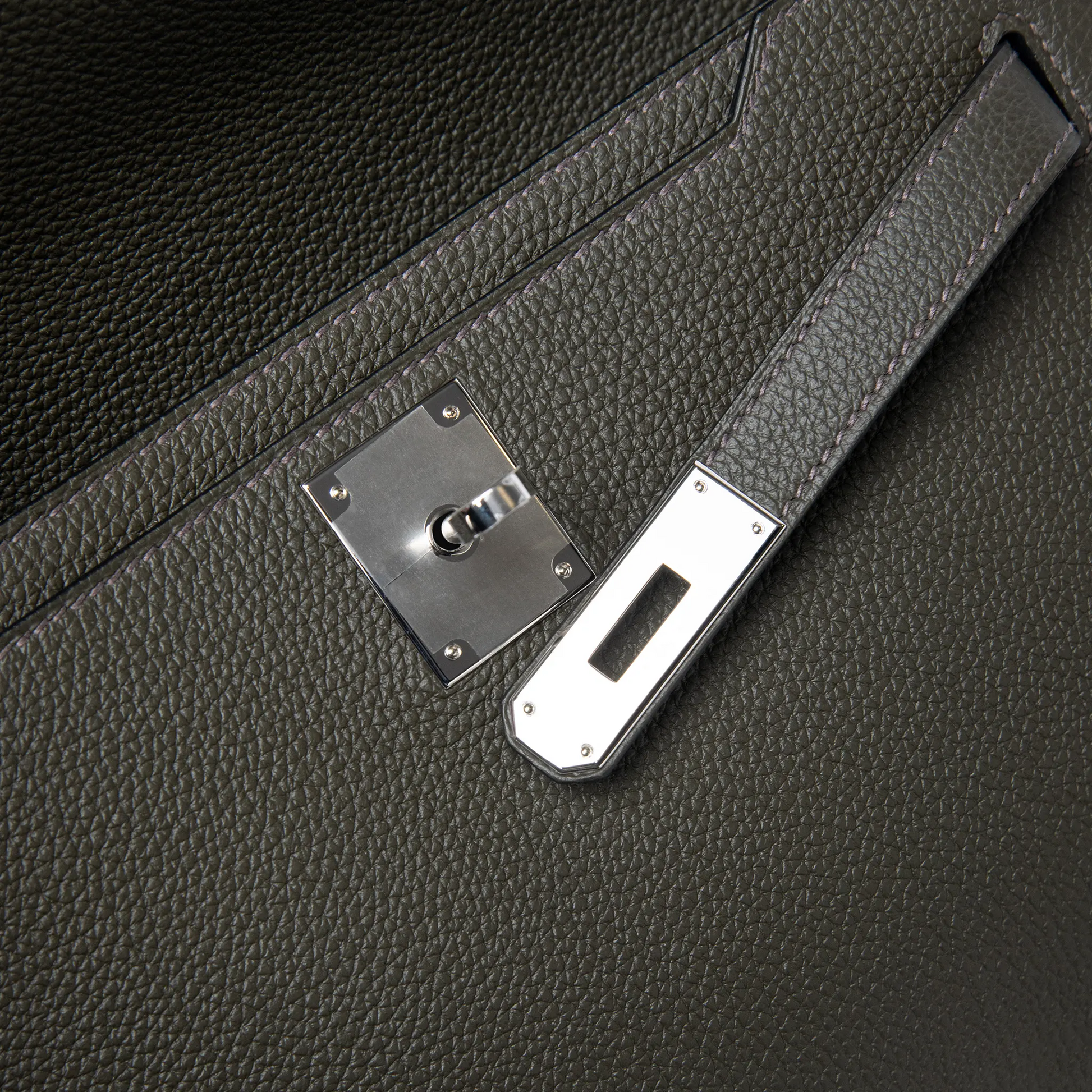 Hermes Kelly Depeches 25 Togo Calfskin Vert De Gris Palladium Hardware