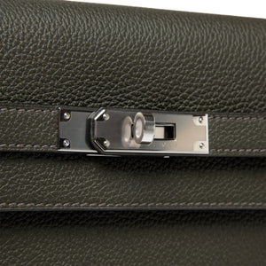 Hermes Kelly Depeches 25 Togo Calfskin Vert De Gris Palladium Hardware