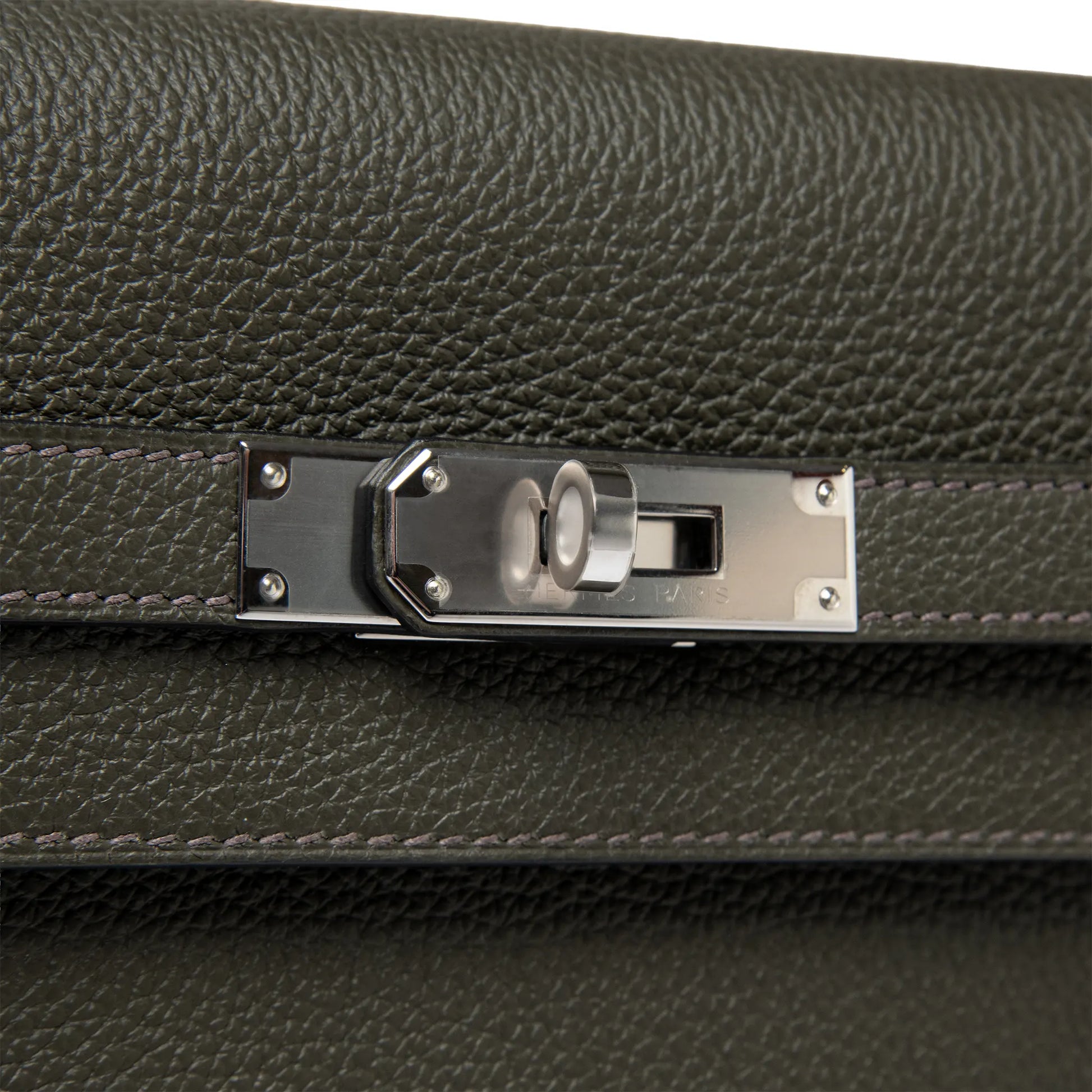 Hermes Kelly Depeches 25 Togo Calfskin Vert De Gris Palladium Hardware