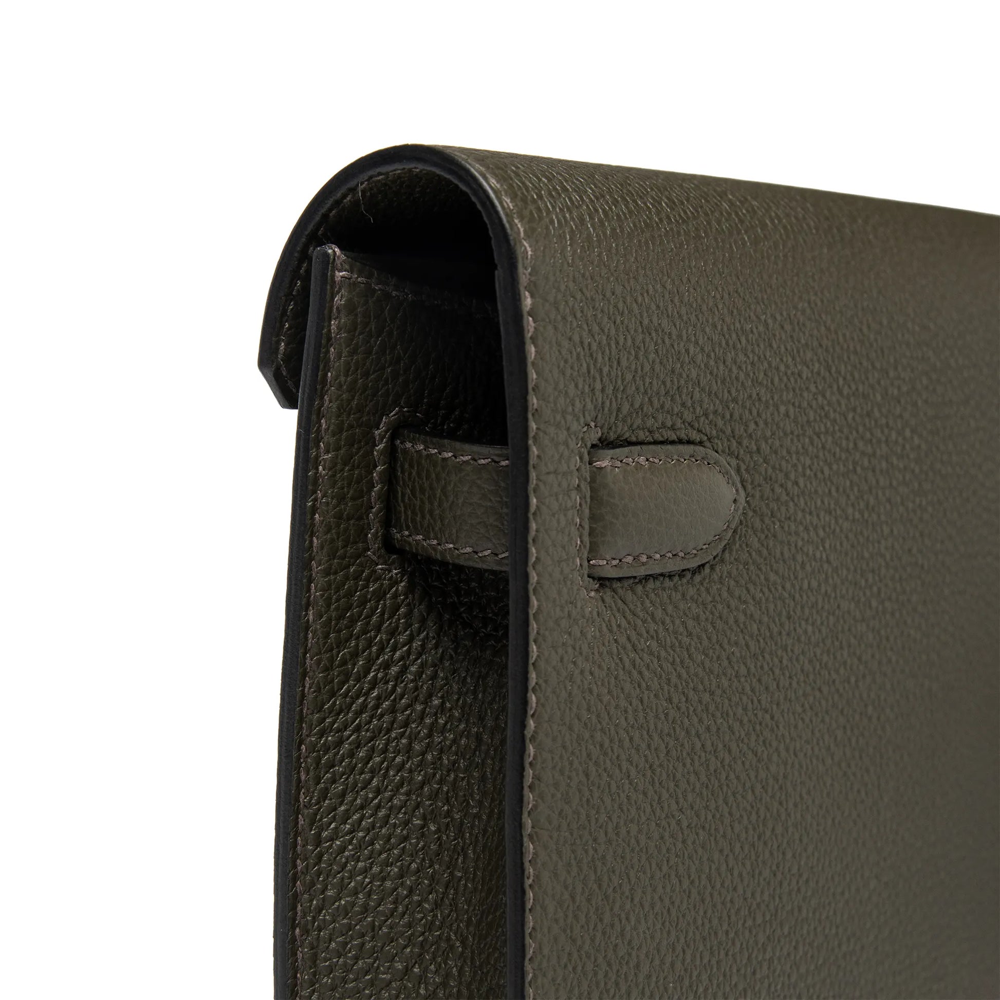 Hermes Kelly Depeches 25 Togo Calfskin Vert De Gris Palladium Hardware