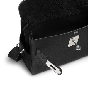 Hermes Kelly Togo Calfskin Palladium Hardware Noir Messenger Bag